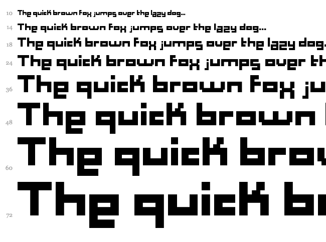 Computer Aid font waterfall
